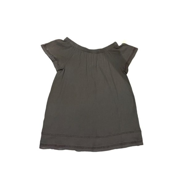 CHARLI Lateshia off the shoulder dress Embroidered Sundress Dark Grey Size 8 - Picture 11 of 12